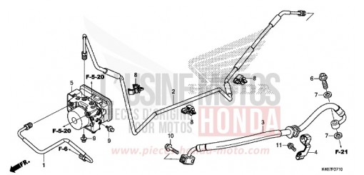 DURITE FREIN ARRIERE/TUYAU DE FREIN (ABS) (NSS125ADF) NSS125ADF de 2016